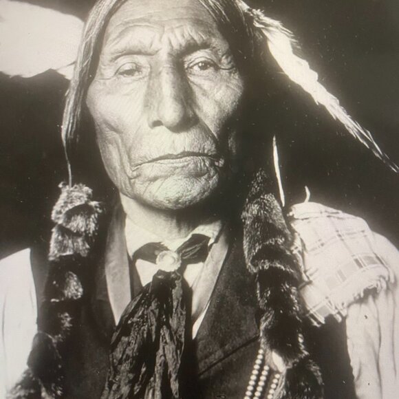 VINTAGE Native American Signed "Chief Wolf Robe" Cheyenne Artisan Leather Purses - Picture 16 of 16